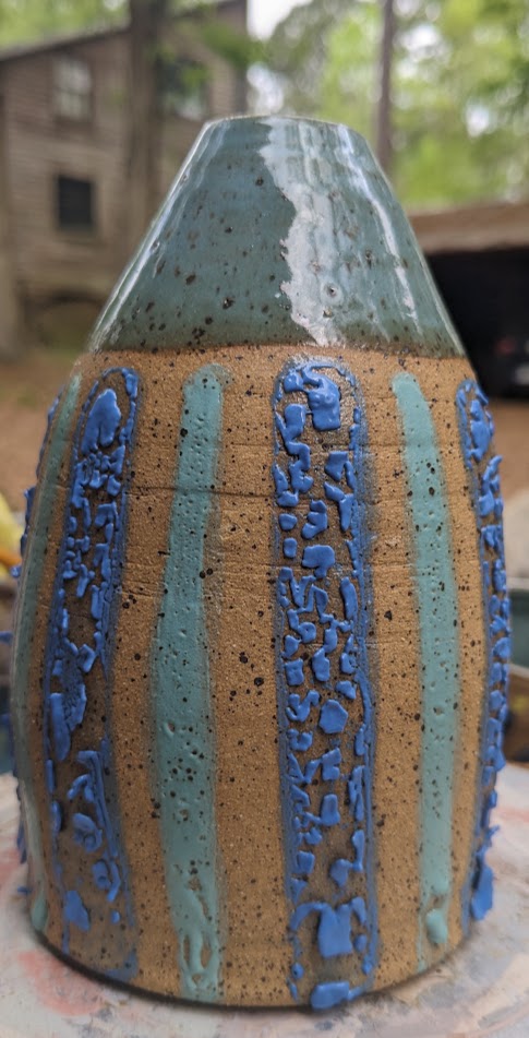 blue crackle vase